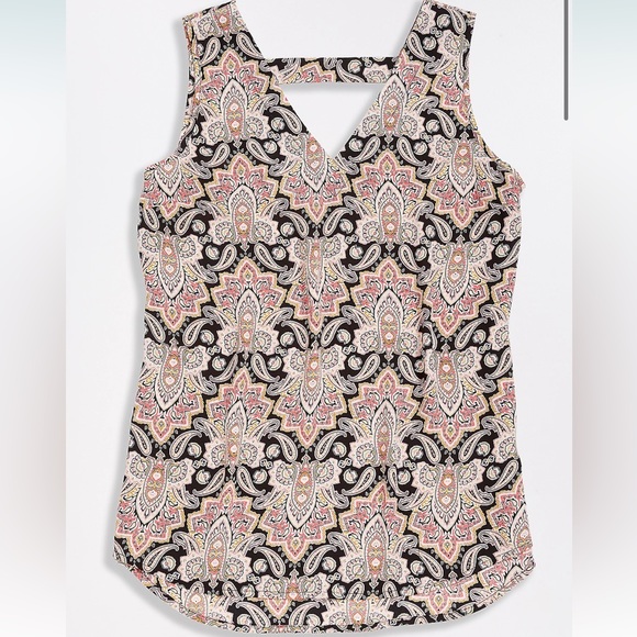 Paisley print bar back tank top - Picture 6 of 6